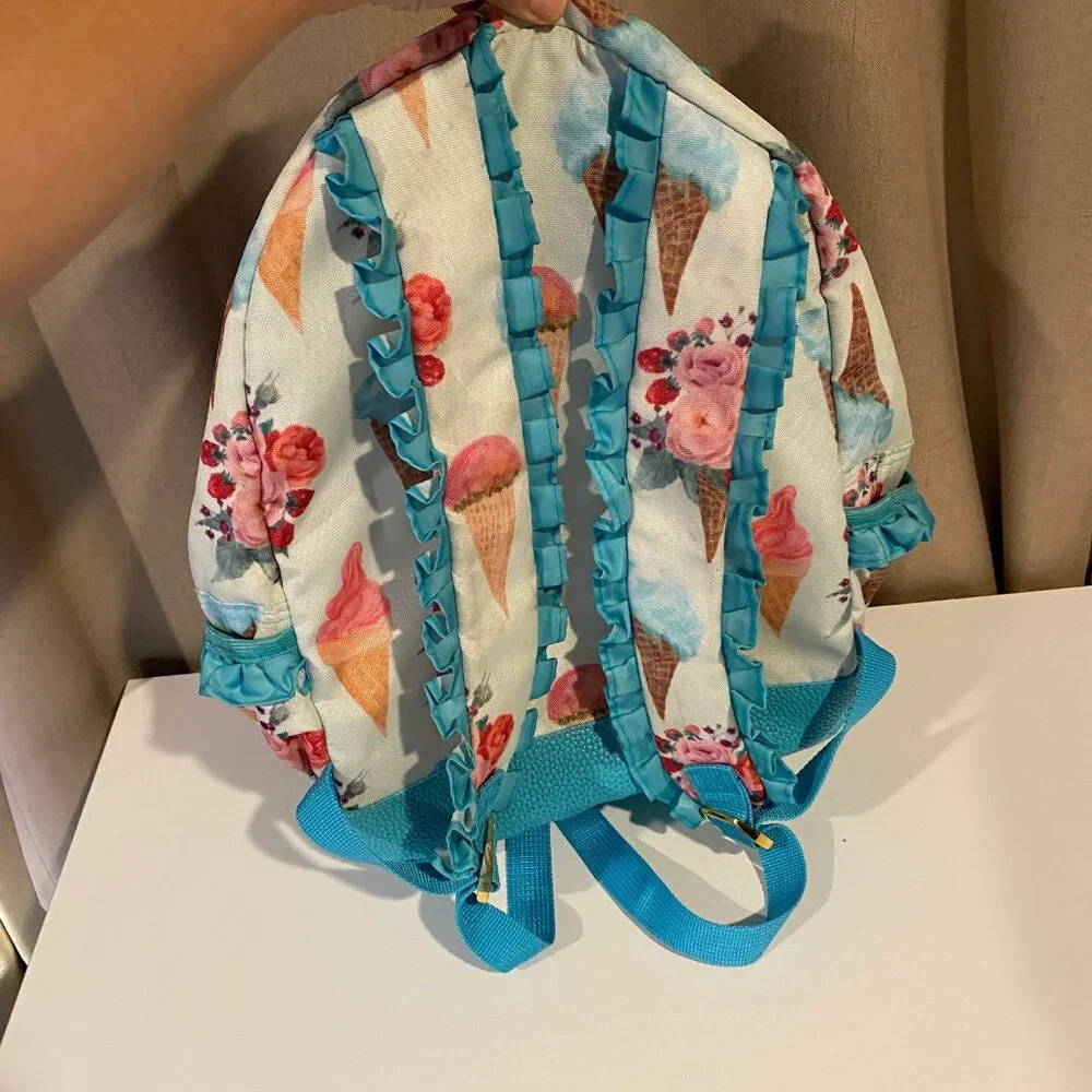 Posh Peanut Kids Backpack Ice Cream Print 16 Top Handle‎ Removed